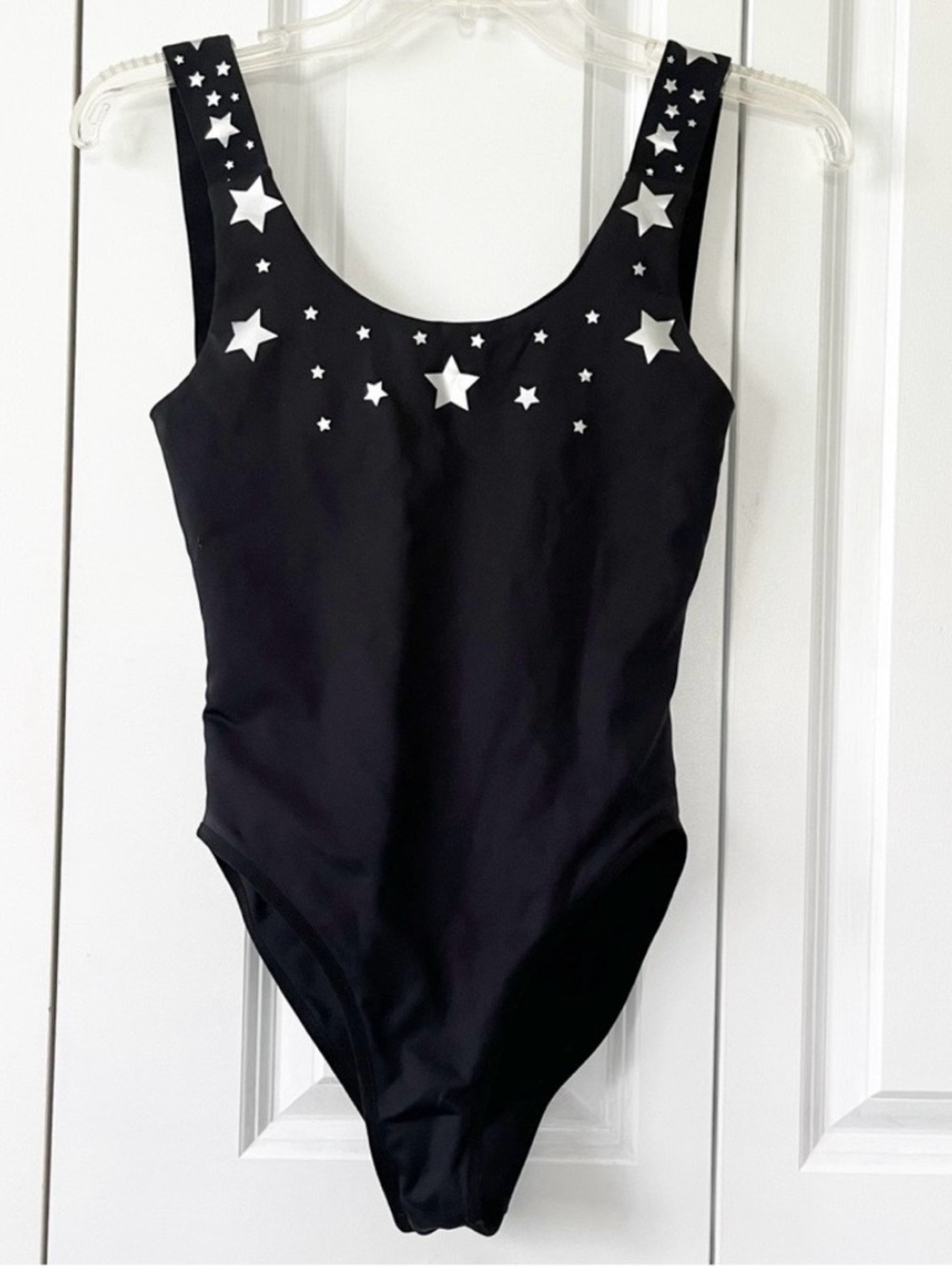 Ultracor Black Silver Star one-piece low back swimsuit - Picture 4 of 8